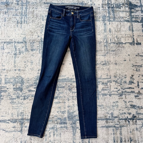 American Eagle High Rise Jegging with natural wash denim color size 2 - Picture 1 of 4